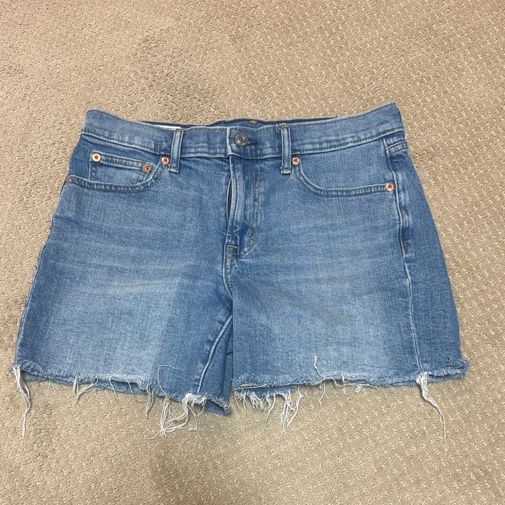 GAP Light Blue Denim Cutoff Shorts with Frayed Hem